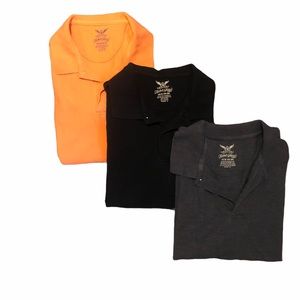 3 men’s small faded glory polos